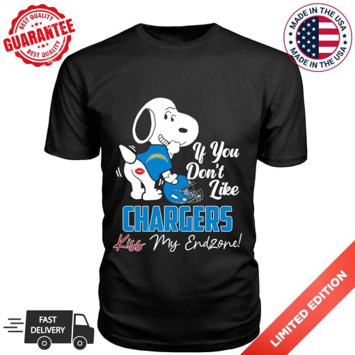 Snoopy Los Angeles Chargers NFL Kiss My Endzone Shirt