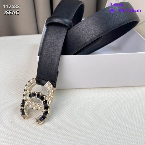 Chanel belt 30mmX95 125cm 8L (2) 1741358