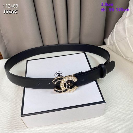 Chanel belt 30mmX95 125cm 8L (4) 1741360